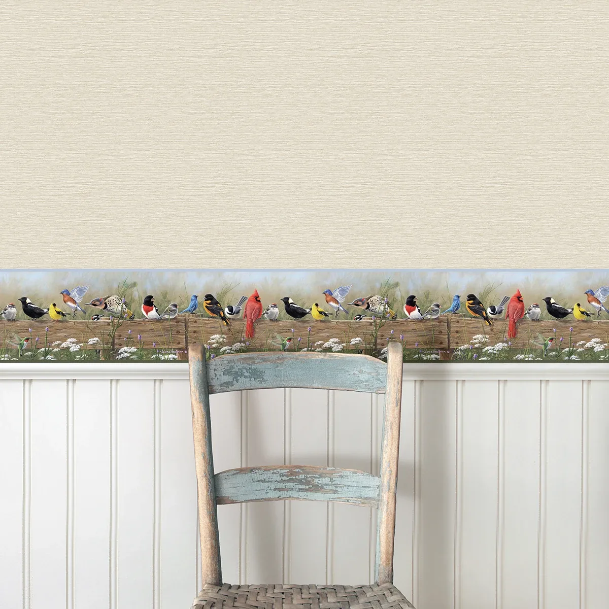 Brewster Home Fashions Flock Multicolor Menagerie Wallpaper - SKU 3123-44671