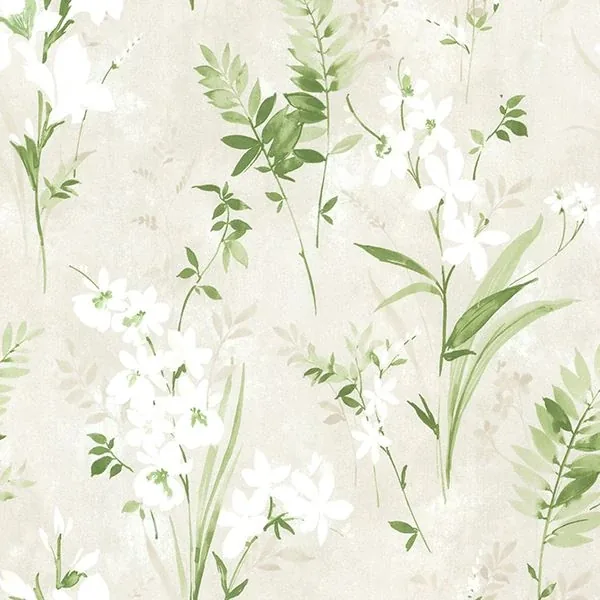 2686-21628 | Floral Green Driselle Wallpaper
