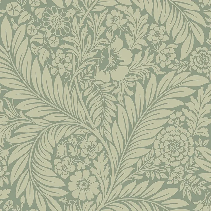 BG720 | Florence Green Leaf Wallpaper