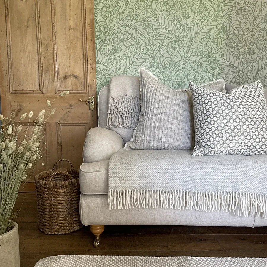 Brewster Home Fashions Florence Green Leaf Wallpaper - SKU BG720