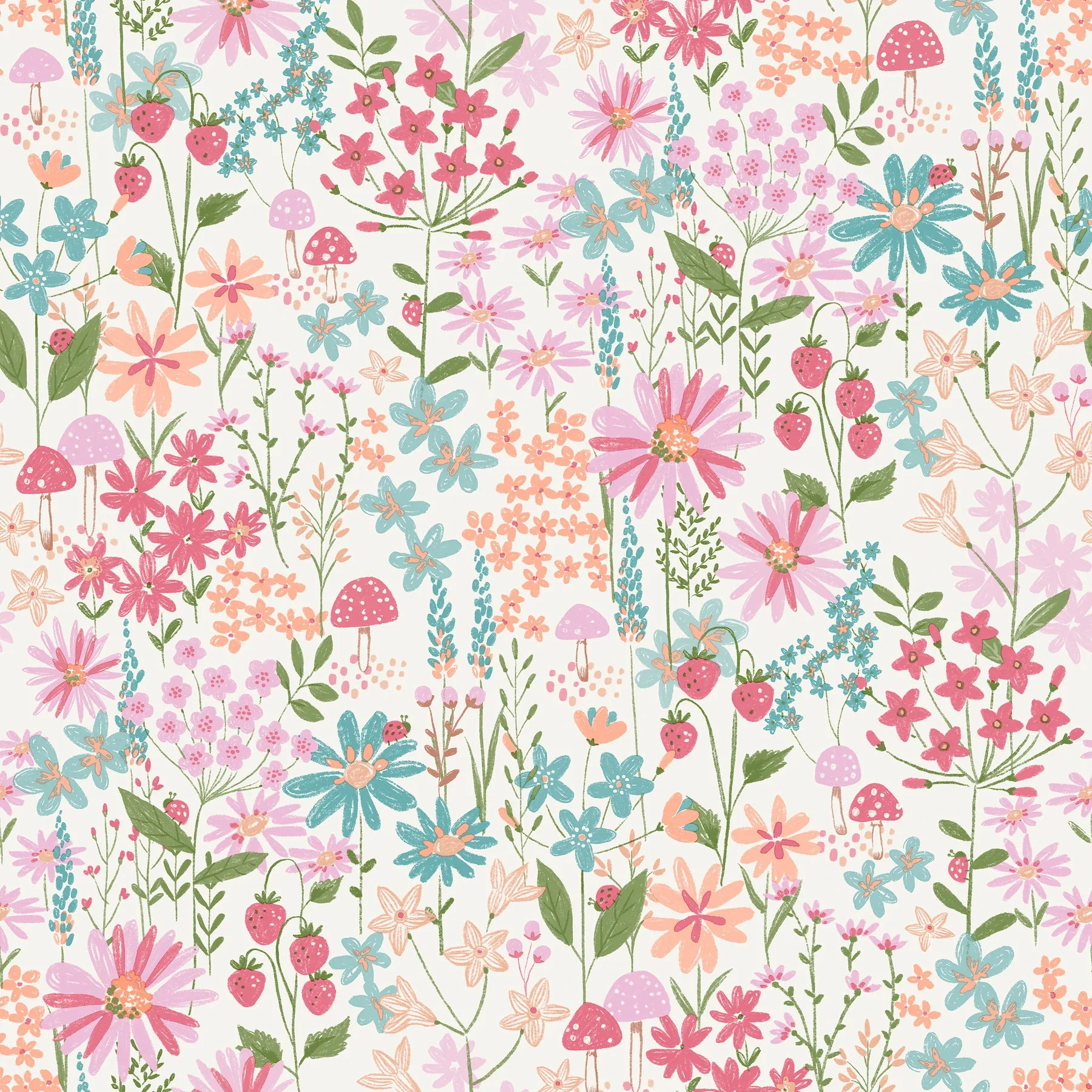 Brewster Home Fashions Flower Garden Pink Blossoms Wallpaper - SKU 4203-27561