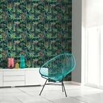Brewster Home Fashions Fonda Dark Green Jungle Party Wallpaper - SKU AH925308