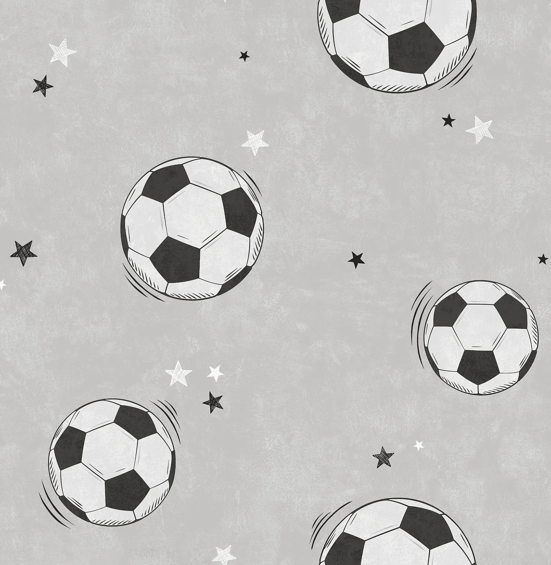Brewster Home Fashions Footballs Grey Soccer Wallpaper - SKU 4203-27590