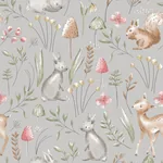 Brewster Home Fashions Forest Animals Grey Whimsical Wallpaper | Wallpaper Twins Brewster Home Fashions Forest Animals Grey Whimsical Wallpaper - SKU 4203-27546