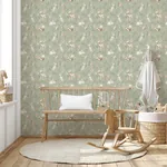 Brewster Home Fashions Forest Animals Sage Whimsical Wallpaper - SKU 4203-27547