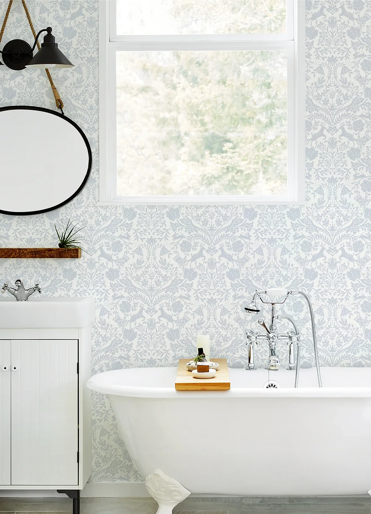 Brewster Home Fashions Forest Dance Light Blue Damask Wallpaper | Wallpaper Twins Brewster Home Fashions Forest Dance Light Blue Damask Wallpaper - SKU 3124-13882