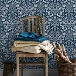 Brewster Home Fashions Forest Dance Navy Damask Wallpaper | Wallpaper Twins Brewster Home Fashions Forest Dance Navy Damask Wallpaper - SKU 3124-13883