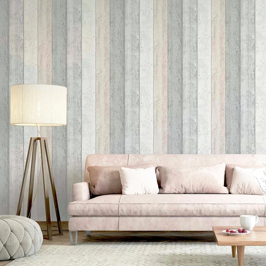 Brewster Home Fashions Forrest Blush Wood Plank Wallpaper - SKU AH902809