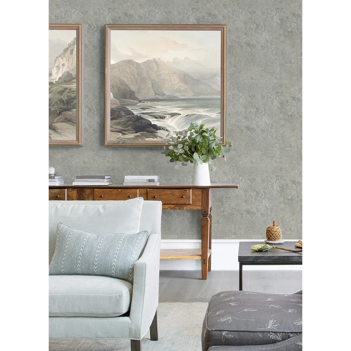 Brewster Home Fashions Francesca Pewter Texture Wallpaper | Wallpaper Twins Brewster Home Fashions Francesca Pewter Texture Wallpaper - SKU 4058-21738