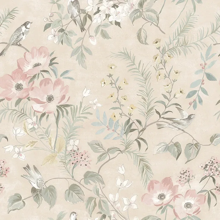 4072-70003 | Frederique Blush Bloom Wallpaper