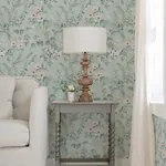 Brewster Home Fashions Frederique Mint Floral Wallpaper - SKU 4072-70005