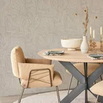 Brewster Home Fashions Freesia Charcoal Abstract Woven Wallpaper - SKU EJ318015
