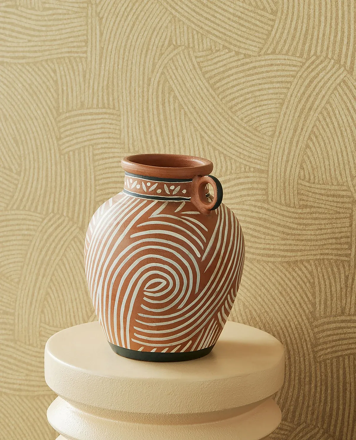 Brewster Home Fashions Freesia Light Brown Abstract Woven Wallpaper - SKU EJ318012