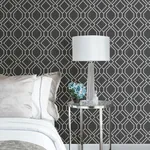 Brewster Home Fashions Frege Charcoal Trellis Wallpaper - SKU 4025-82519