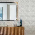 Brewster Home Fashions Frege Silver Trellis Wallpaper | Wallpaper Twins Brewster Home Fashions Frege Silver Trellis Wallpaper - SKU 4025-82525