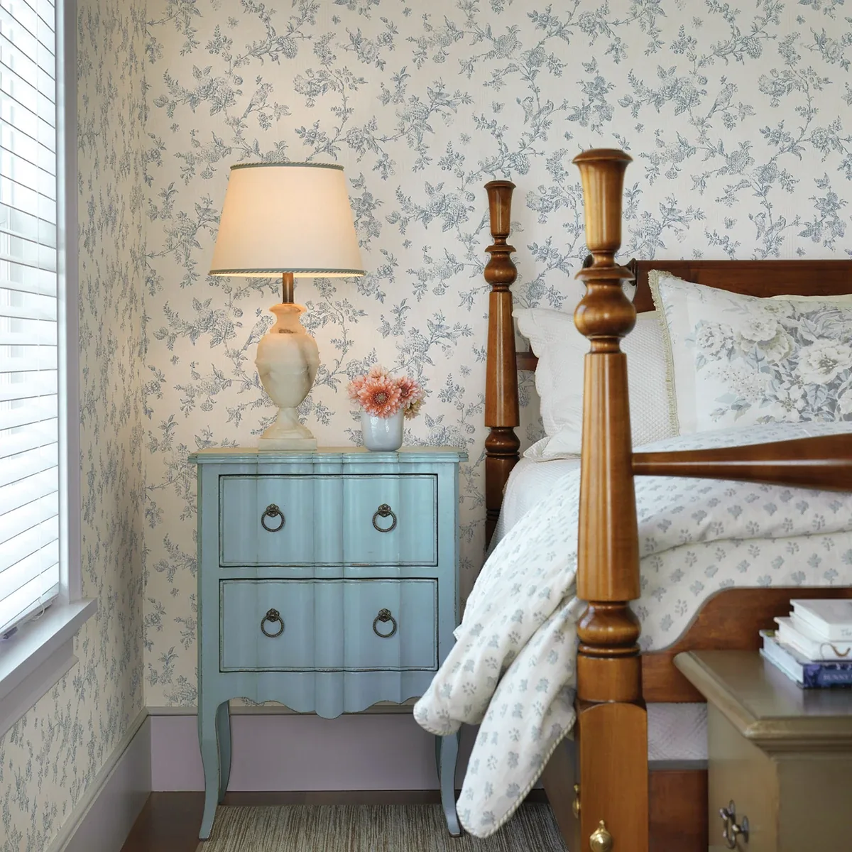 Brewster Home Fashions French Nightingale Blue Trail Wallpaper - SKU 3123-02192