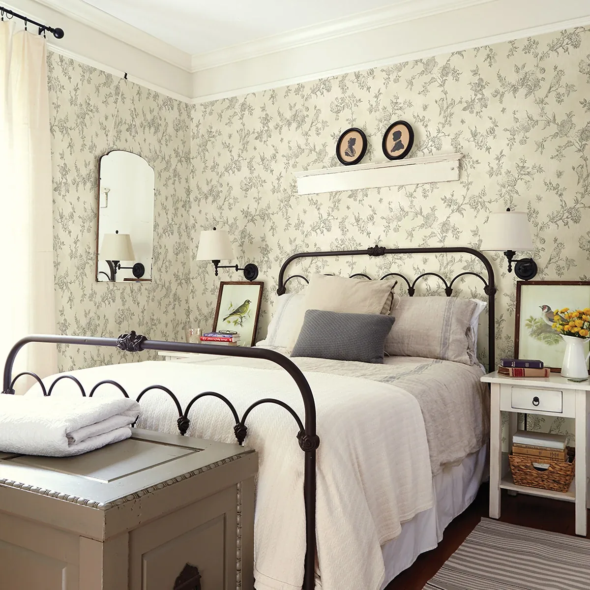 Brewster Home Fashions French Nightingale Brown Trail Wallpaper - SKU 3123-02193