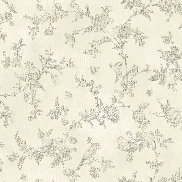 2904-02193 | French Nightingale Cream Trail Wallpaper