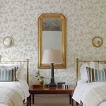 Brewster Home Fashions French Nightingale Taupe Floral Scroll Wallpaper - SKU 3119-02193