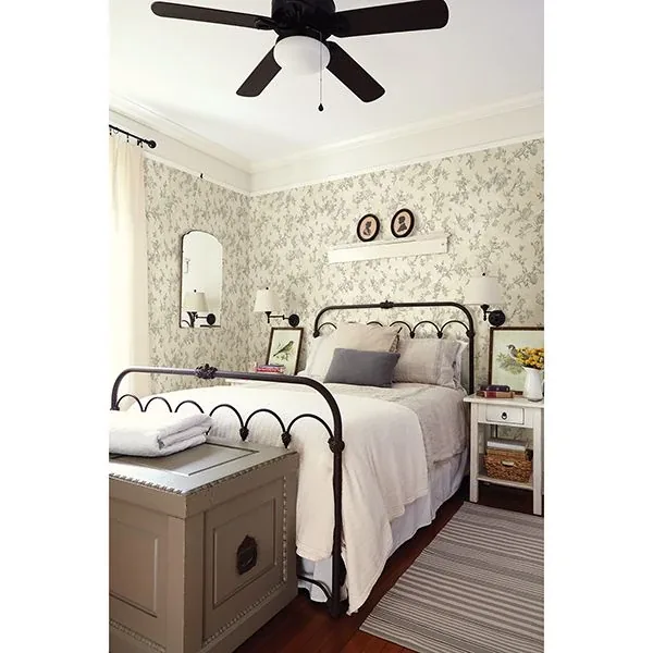 Brewster Home Fashions French Nightingale Taupe Floral Scroll Wallpaper - SKU 3119-02193