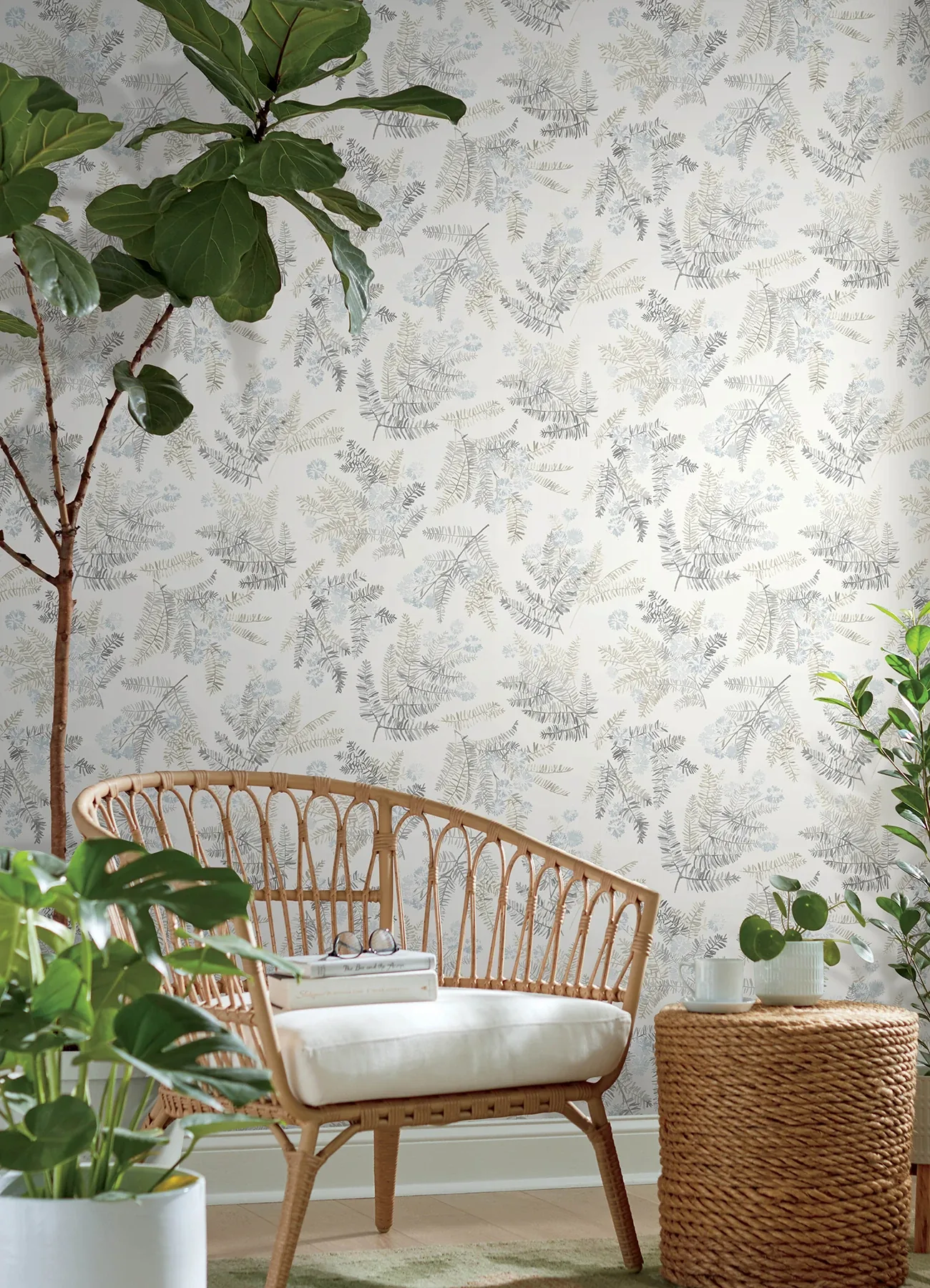 Brewster Home Fashions Frith Light Blue Botanical Wallpaper - SKU 4169-83107