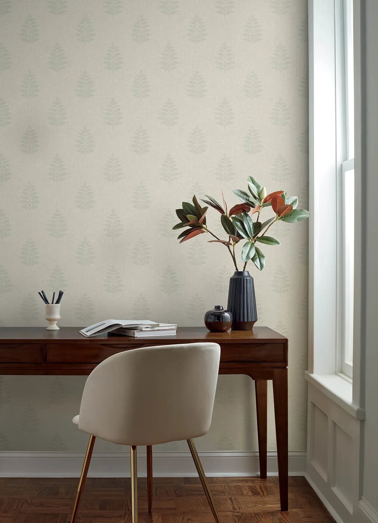 Brewster Home Fashions Frond Beige Leaf Wallpaper | Wallpaper Twins Brewster Home Fashions Frond Beige Leaf Wallpaper - SKU 4169-83129