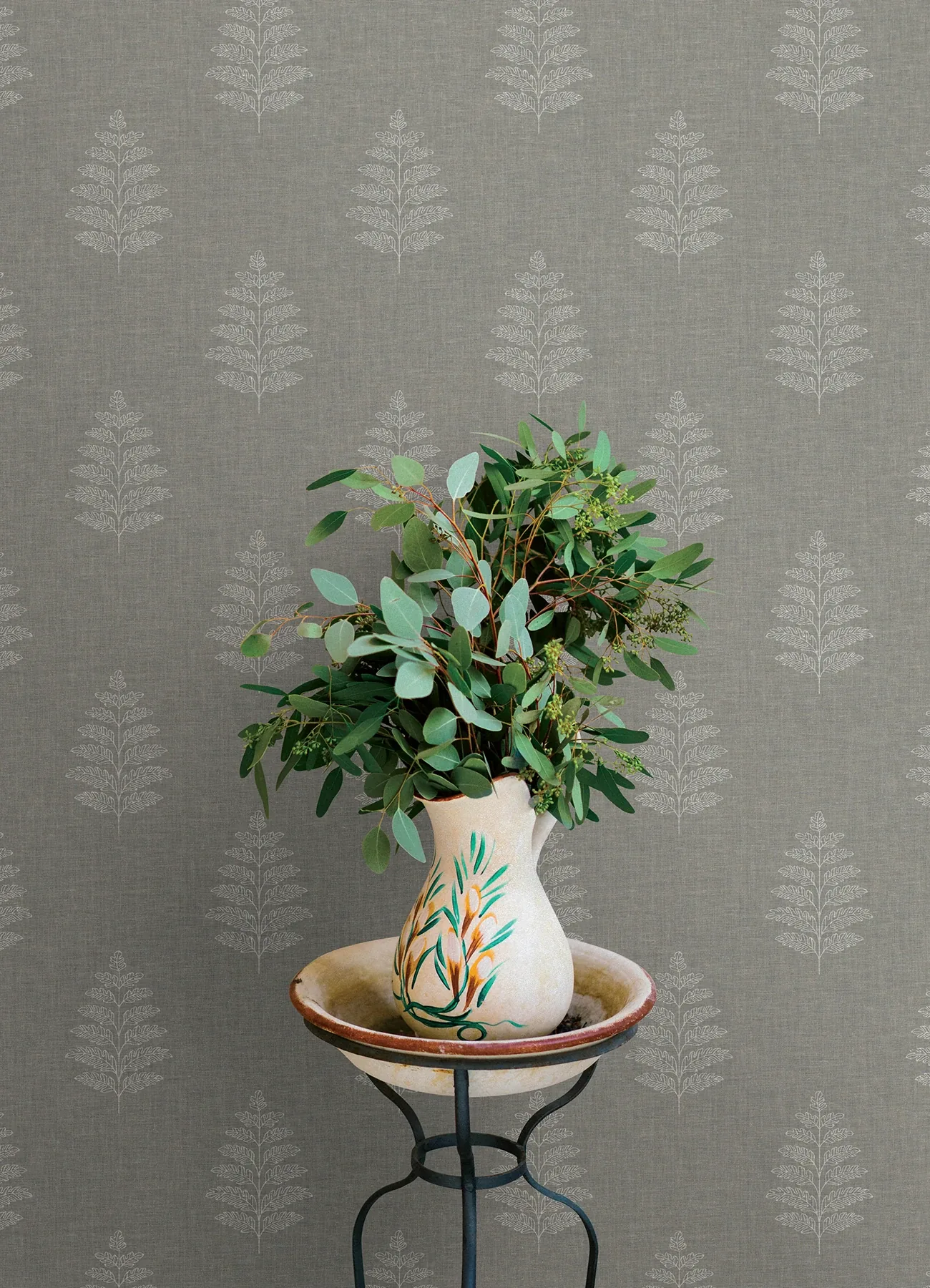 Brewster Home Fashions Frond Charcoal Leaf Wallpaper | Wallpaper Twins Brewster Home Fashions Frond Charcoal Leaf Wallpaper - SKU 4169-83128