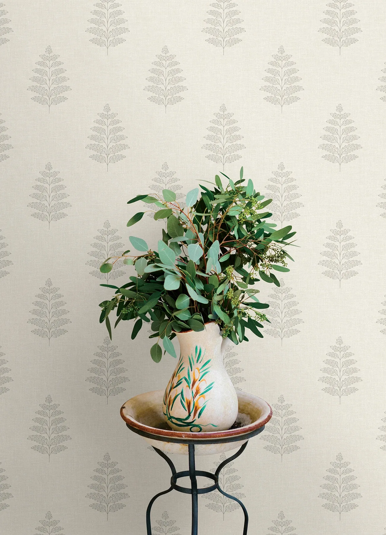 Brewster Home Fashions Frond Cream Leaf Wallpaper | Wallpaper Twins Brewster Home Fashions Frond Cream Leaf Wallpaper - SKU 4169-83125