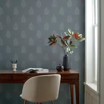 Brewster Home Fashions Frond Denim Leaf Wallpaper | Wallpaper Twins Brewster Home Fashions Frond Denim Leaf Wallpaper - SKU 4169-83127