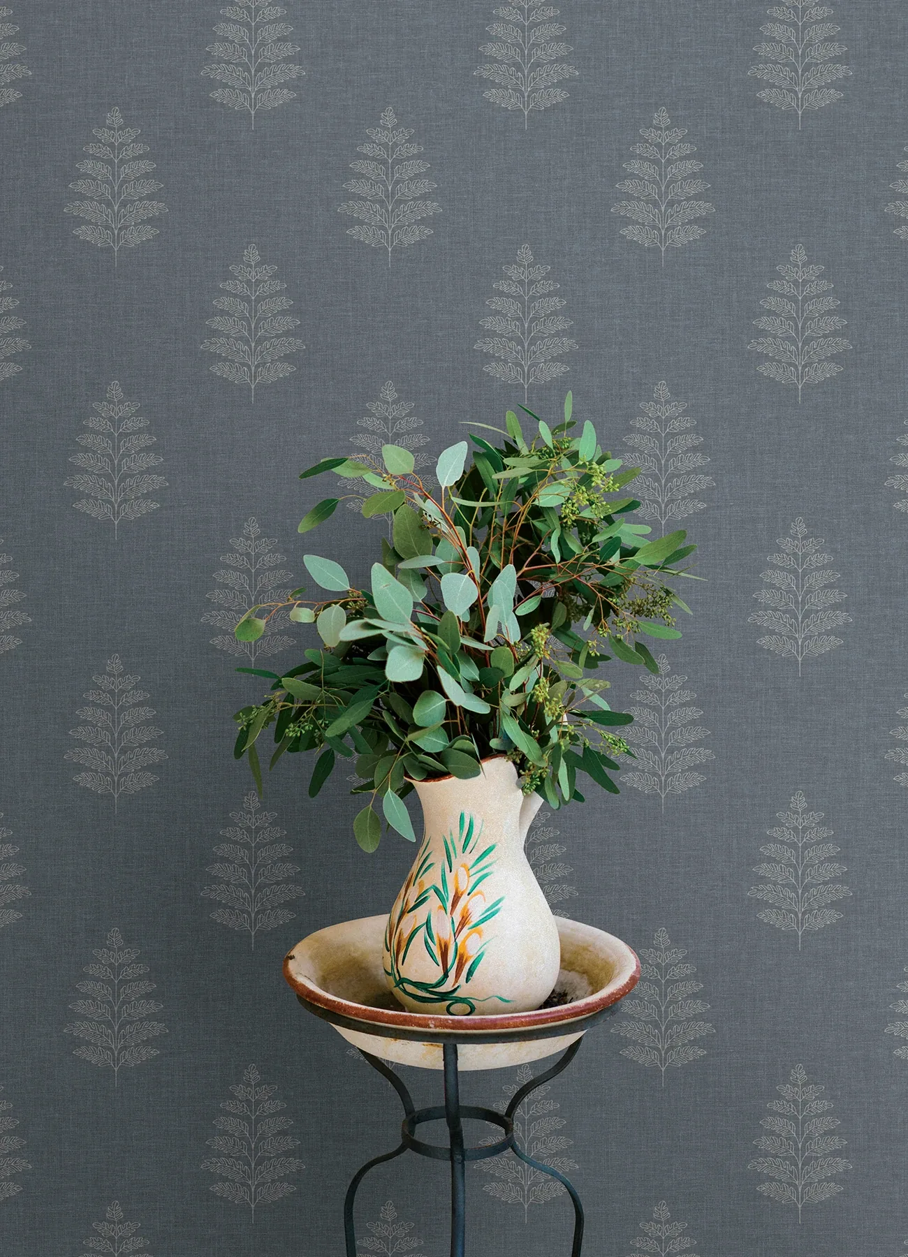 Brewster Home Fashions Frond Denim Leaf Wallpaper | Wallpaper Twins Brewster Home Fashions Frond Denim Leaf Wallpaper - SKU 4169-83127