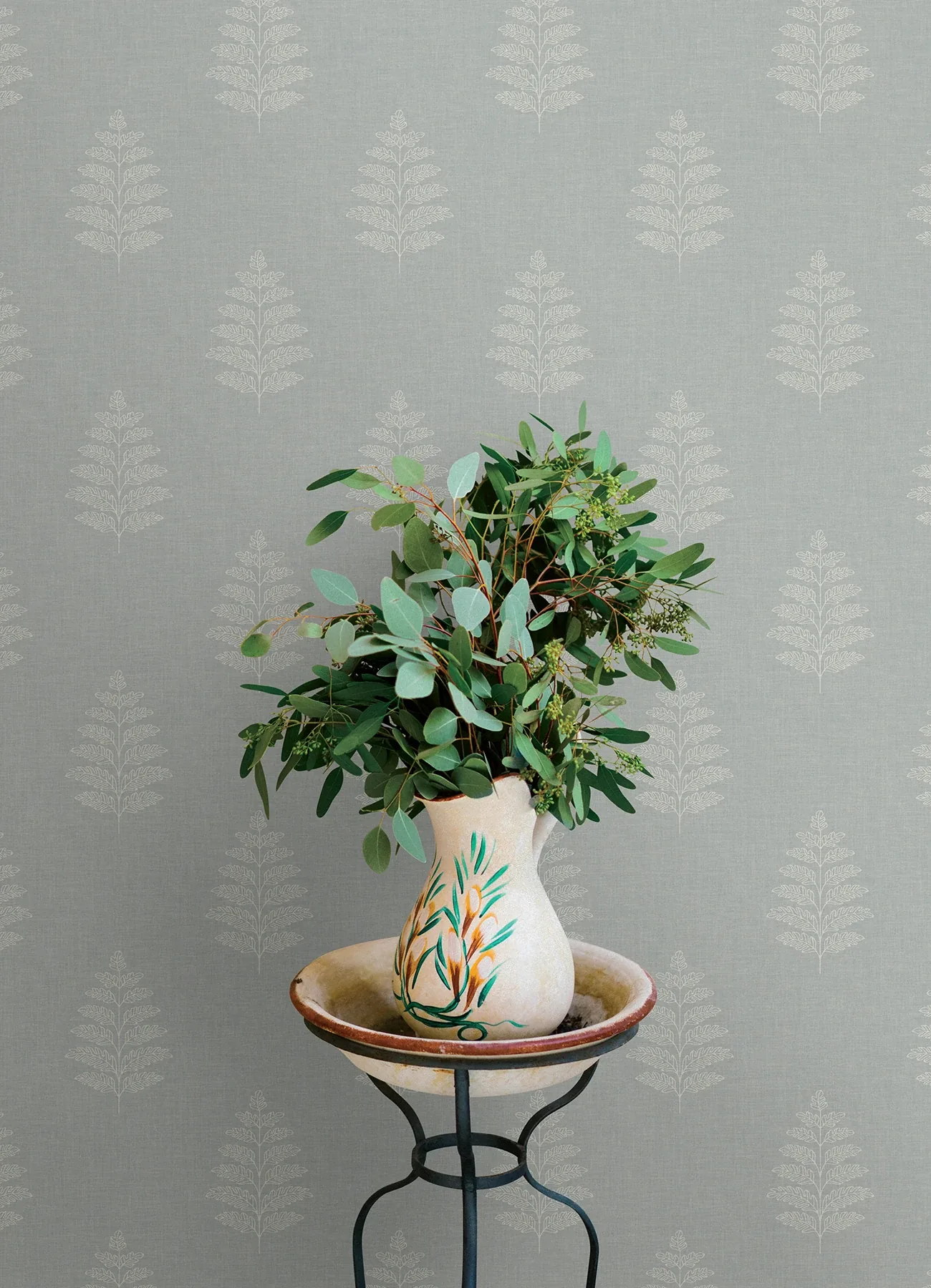 Brewster Home Fashions Frond Light Blue Leaf Wallpaper - SKU 4169-83130