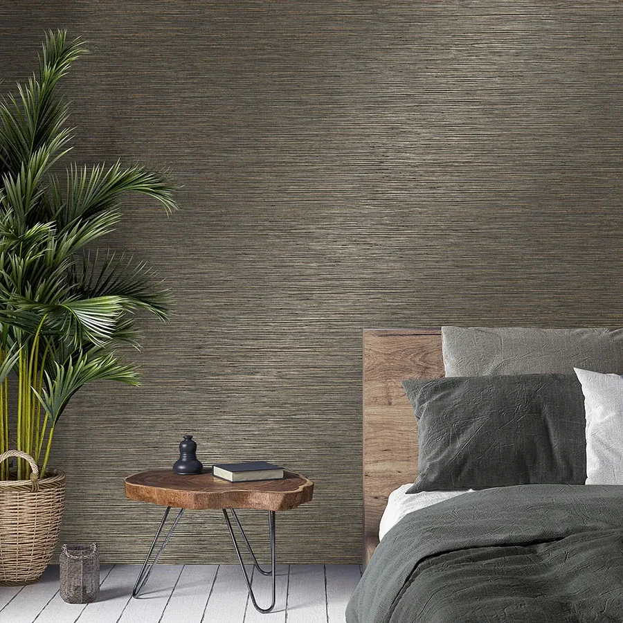 Brewster Home Fashions Fusion Charcoal Plain Wallpaper - SKU M1770