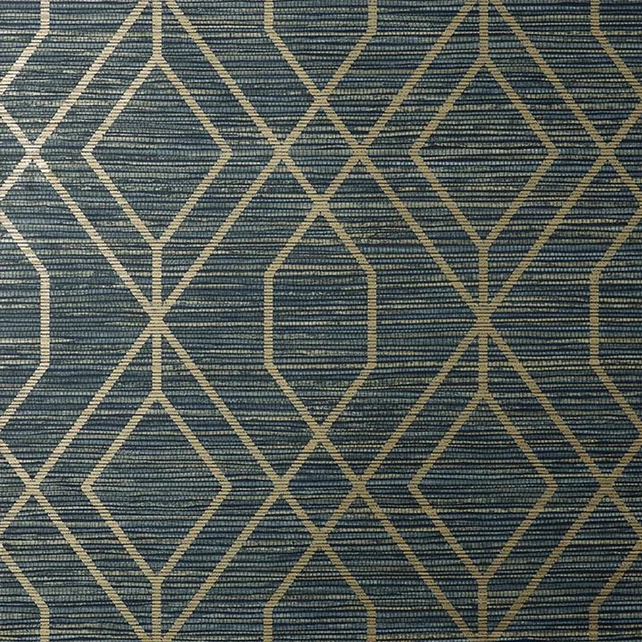 M1774 | Fusion Navy Trellis Wallpaper