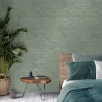 Brewster Home Fashions Fusion Teal Plain Wallpaper - SKU M1768