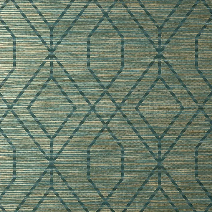 M1773 | Fusion Teal Trellis Wallpaper
