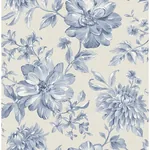 Brewster Home Fashions Gabriela Blue Floral Wallpaper - SKU FD43610