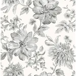 Brewster Home Fashions Gabriela Grey Floral Wallpaper - SKU FD43612
