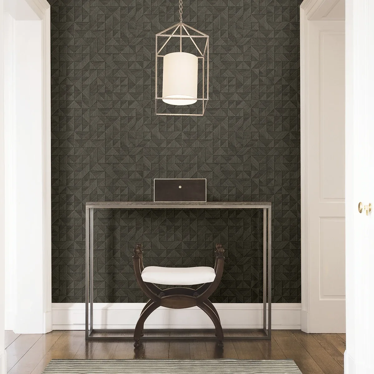 Brewster Home Fashions Gallerie Black Triangle Geometric Wallpaper - SKU 2896-25326