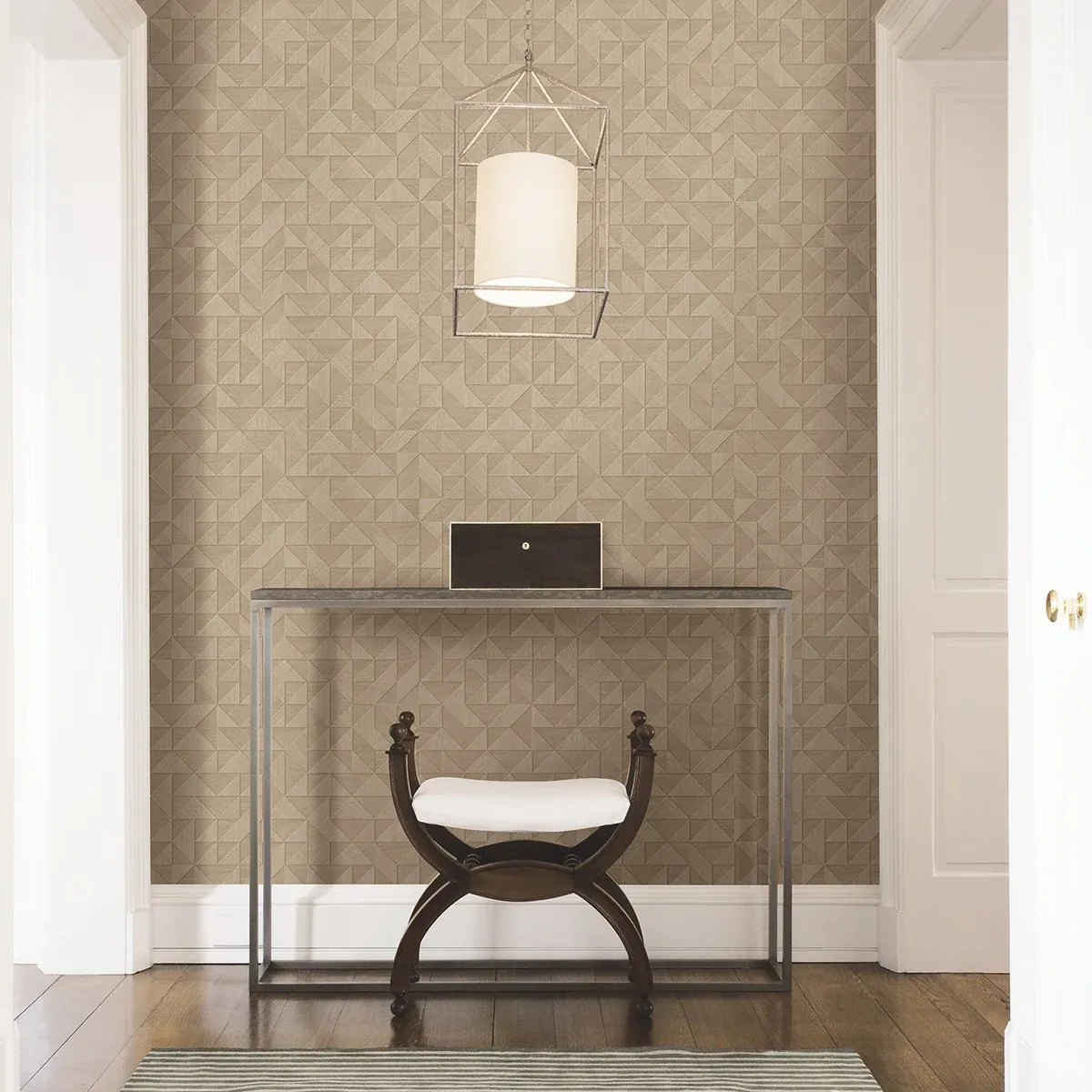 Brewster Home Fashions Gallerie Taupe Triangle Geometric Wallpaper - SKU 2896-25328