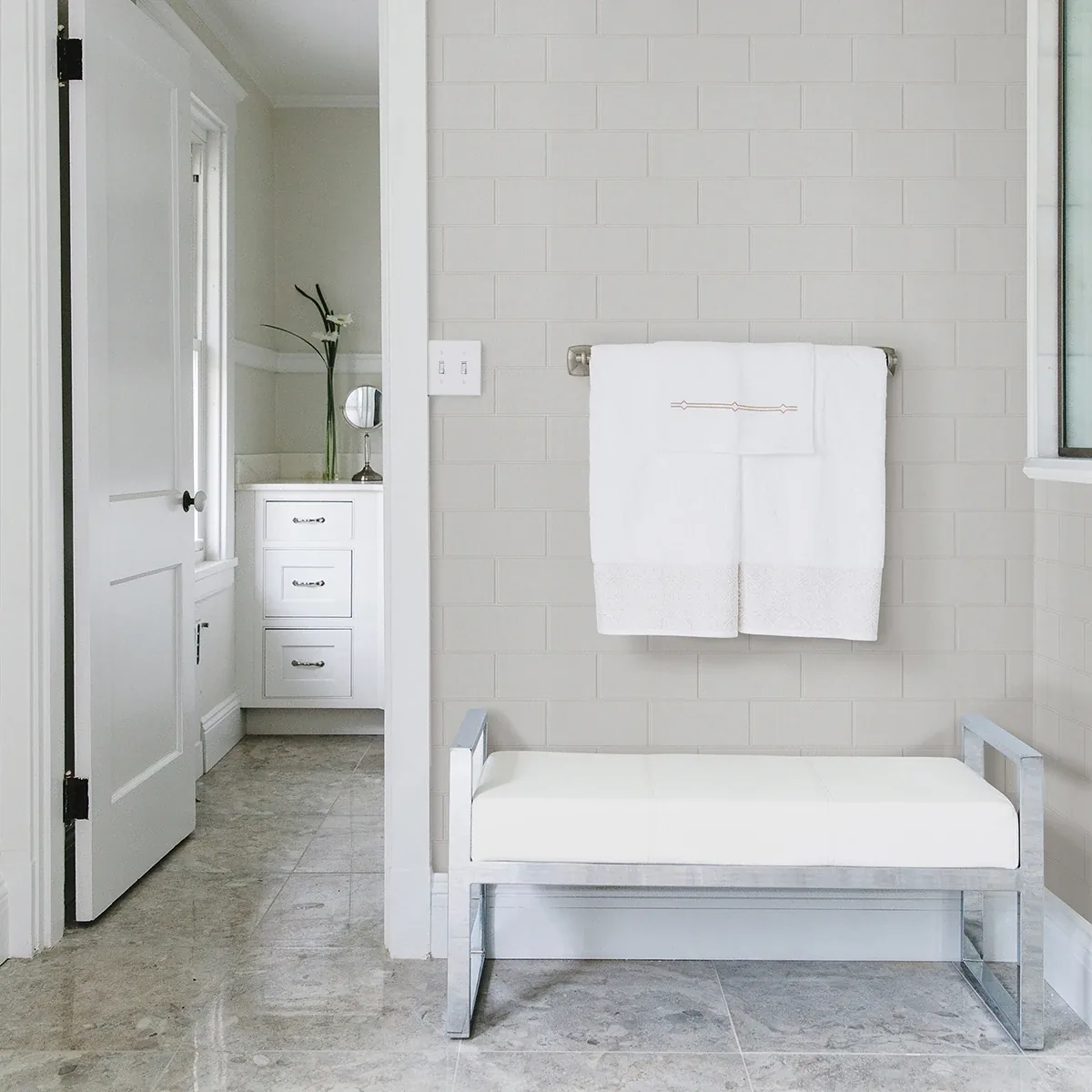 Brewster Home Fashions Galley White Subway Tile Paintable Wallpaper | Wallpaper Twins Brewster Home Fashions Galley White Subway Tile Paintable Wallpaper - SKU 4000-21399