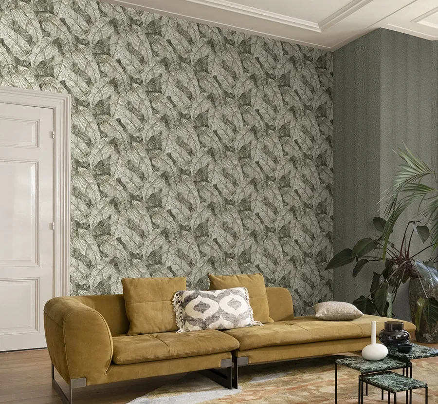 Brewster Home Fashions Galner Moss Leaves Wallpaper - SKU RH720549