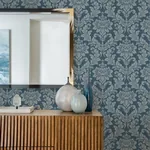 Brewster Home Fashions Galois Blue Damask Wallpaper - SKU 4025-82511