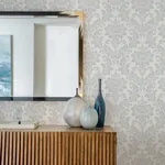 Brewster Home Fashions Galois Light Grey Damask Wallpaper | Wallpaper Twins Brewster Home Fashions Galois Light Grey Damask Wallpaper - SKU 4025-82524