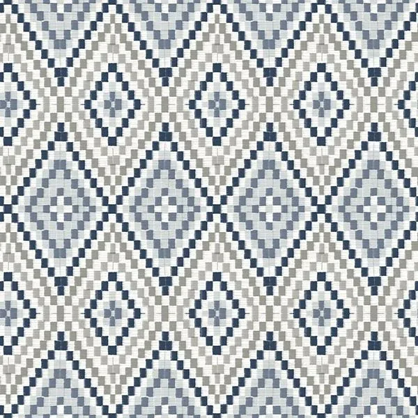 3118-12713 | Ganado Navy Geometric Ikat Wallpaper