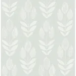 Brewster Home Fashions Garland Aqua Block Tulip Wallpaper - SKU 4148-27475