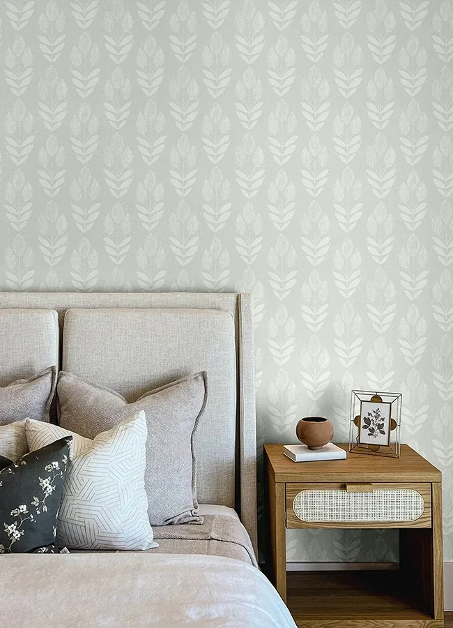 Brewster Home Fashions Garland Aqua Block Tulip Wallpaper - SKU 4148-27475