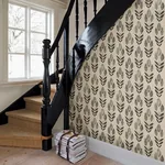 Brewster Home Fashions Garland Black Block Tulip Wallpaper | Wallpaper Twins Brewster Home Fashions Garland Black Block Tulip Wallpaper - SKU 3115-24474
