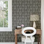 Brewster Home Fashions Garland Charcoal Block Tulip Wallpaper | Wallpaper Twins Brewster Home Fashions Garland Charcoal Block Tulip Wallpaper - SKU 4148-27477