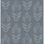 Brewster Home Fashions Garland Denim Block Tulip Wallpaper | Wallpaper Twins Brewster Home Fashions Garland Denim Block Tulip Wallpaper - SKU 4148-27473