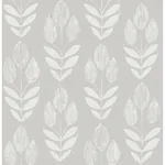 Brewster Home Fashions Garland Grey Block Tulip Wallpaper | Wallpaper Twins Brewster Home Fashions Garland Grey Block Tulip Wallpaper - SKU 3123-24473